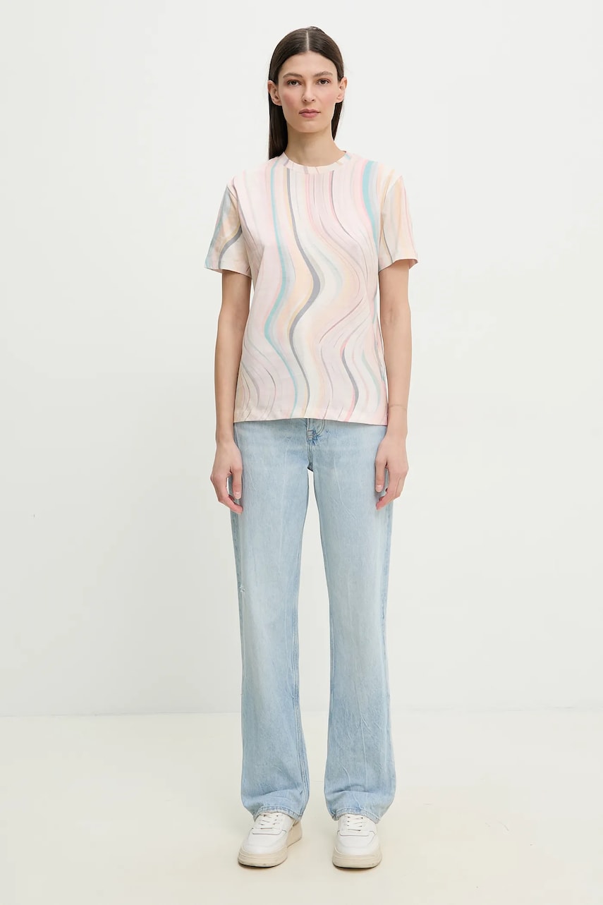 Хлопковая футболка PS Paul Smith женская W2R.232V.PP5105 Хлопковая футболка PS Paul Smith женская W2R.232V.PP5105