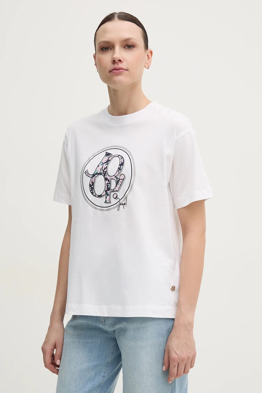 Joop! tricou din bumbac femei, culoarea alb, 30046236