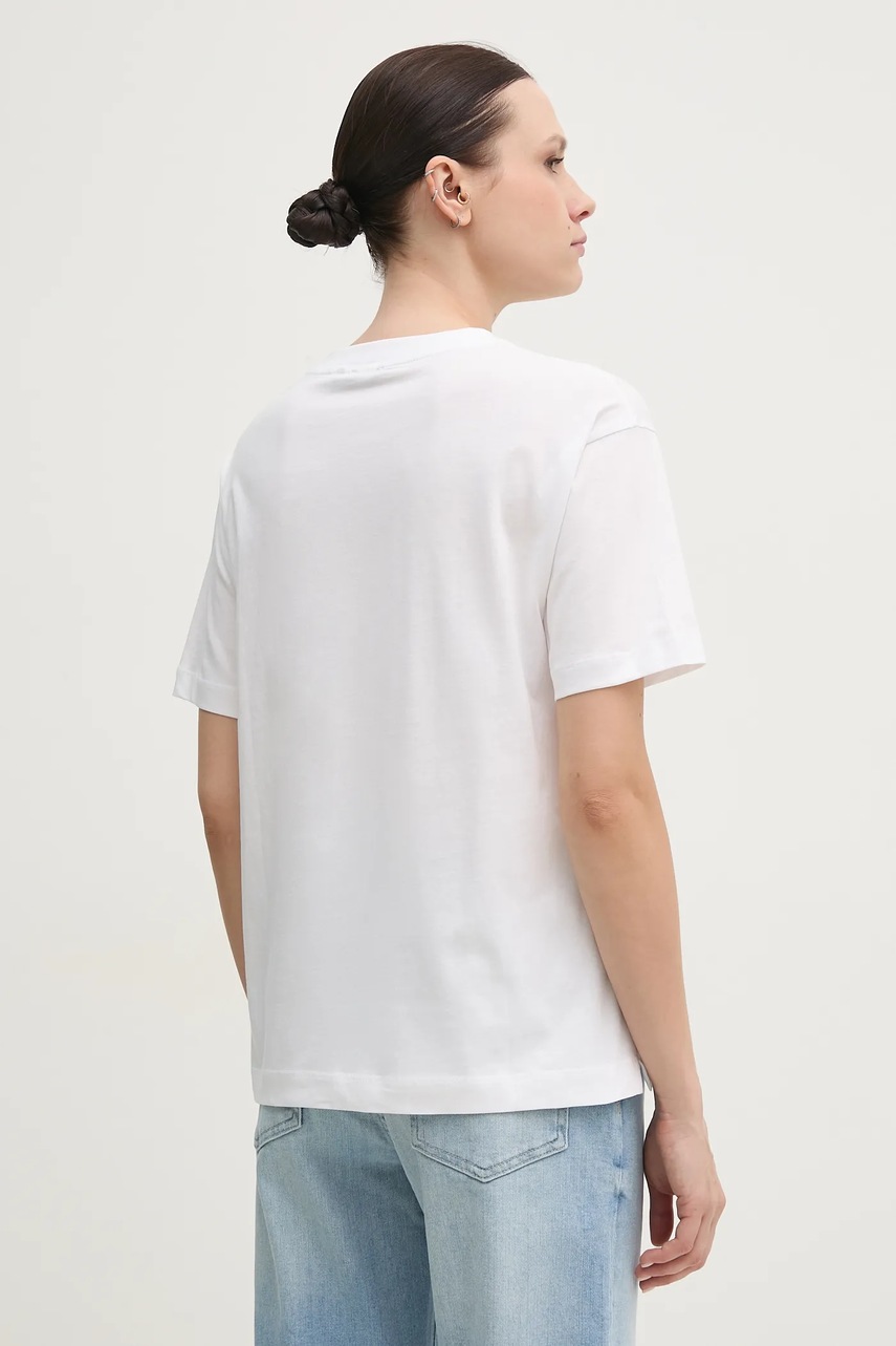 Βαμβακερό μπλουζάκι Joop! γυναικείο, χρώμα: άσπρο, 30046236 φωτογραφία