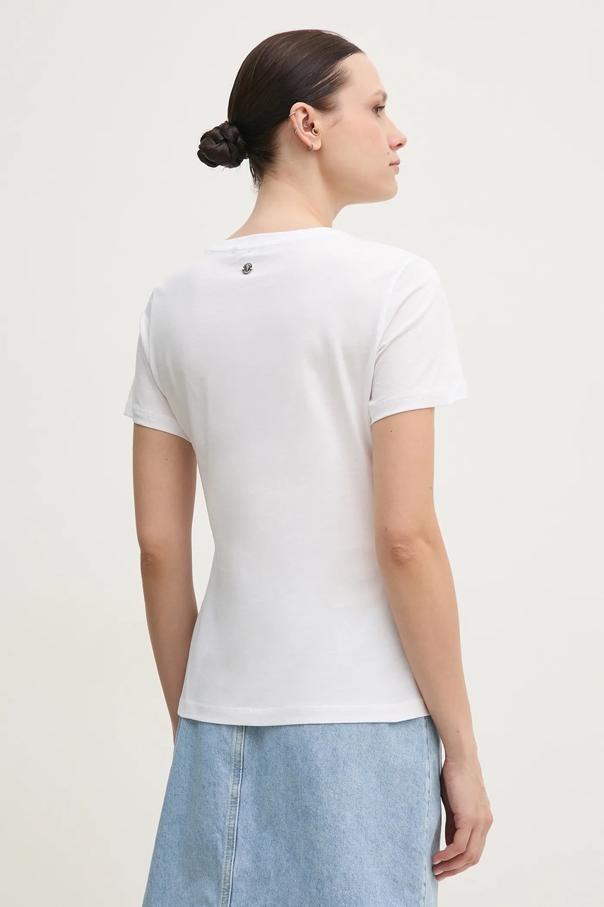 Βαμβακερό μπλουζάκι Joop! γυναικείο, χρώμα: άσπρο, 30046238 φωτογραφία