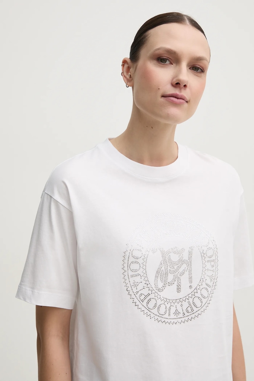 Joop! tricou din bumbac femei, culoarea alb, 30046239