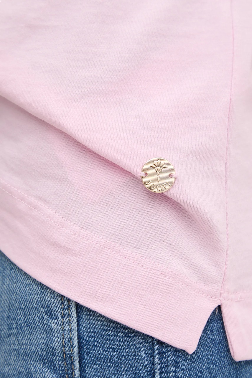 Βαμβακερό μπλουζάκι Joop! γυναικείο, χρώμα: μοβ, 30046239 φωτογραφία