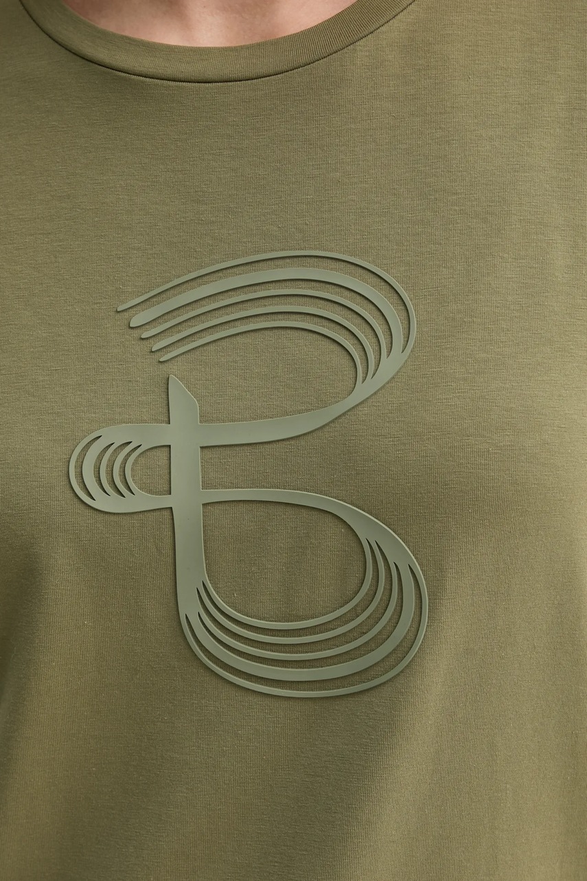 Μπλουζάκι Bruuns Bazaar χρώμα: πράσινο, BBW4000 φωτογραφία