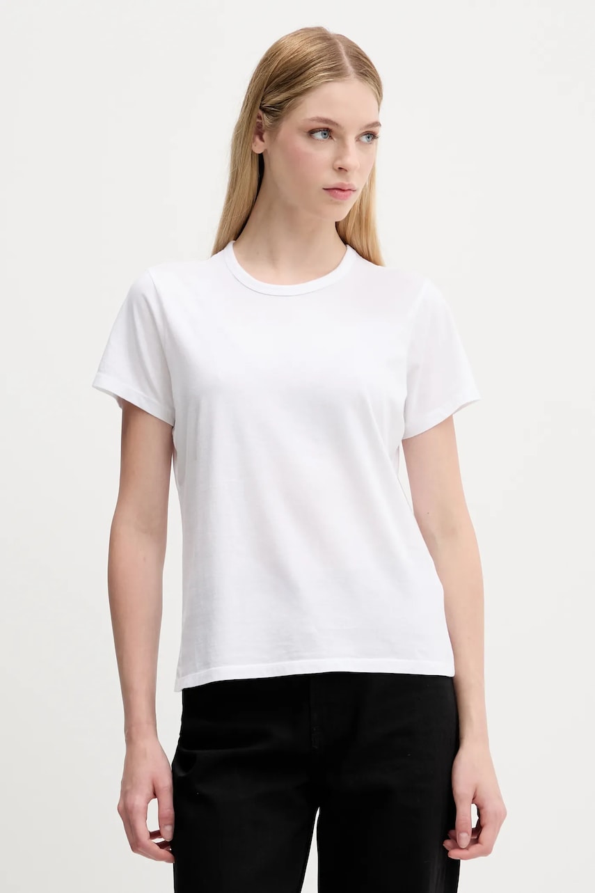 Abercrombie & Fitch tricou din bumbac femei, culoarea alb, KI139-5231