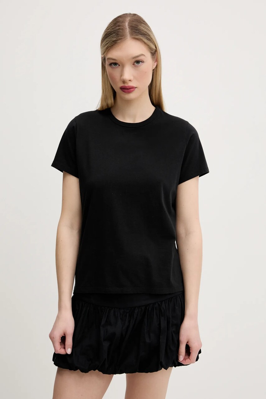 Abercrombie & Fitch tricou din bumbac femei, culoarea negru, KI139-5231