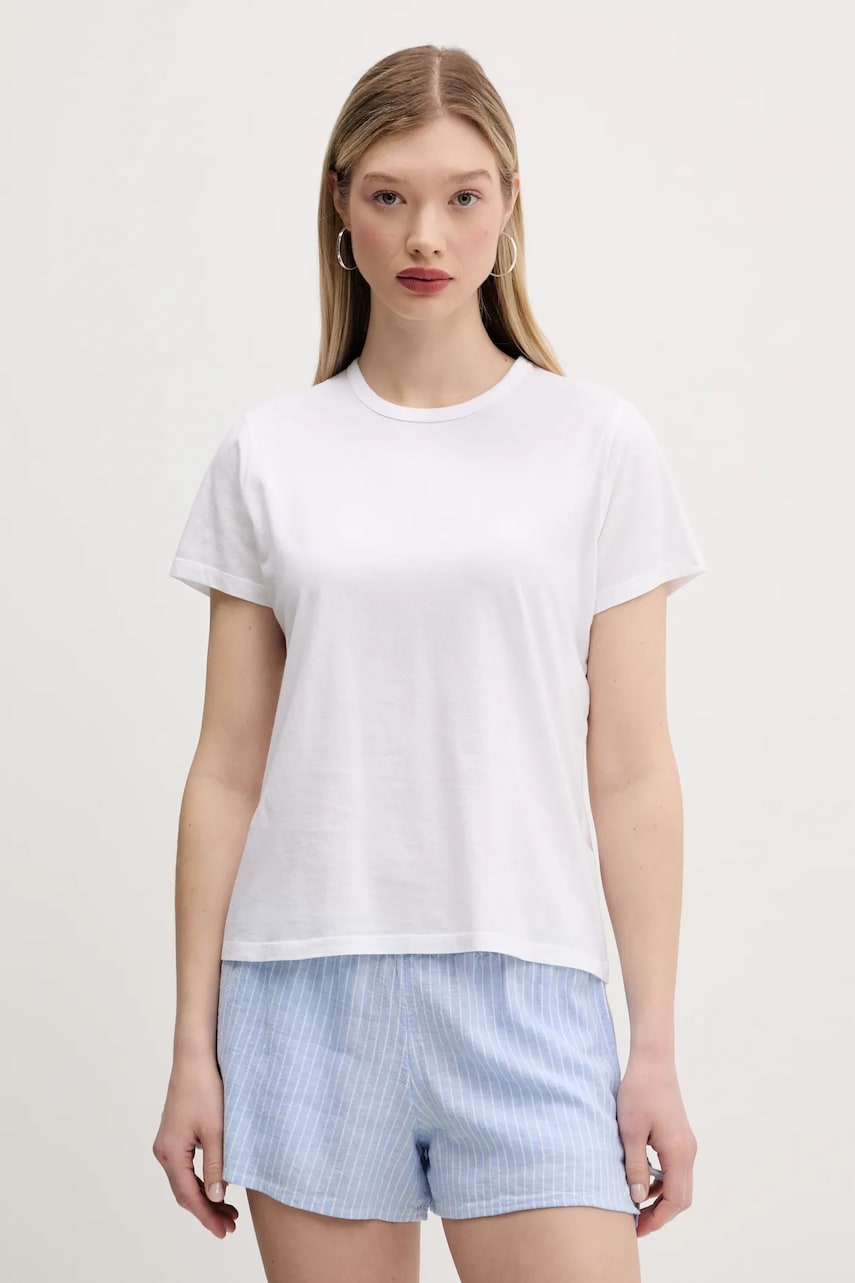 Abercrombie & Fitch tricou din bumbac femei, culoarea alb, KI139-5309 Abercrombie & Fitch tricou din bumbac femei, culoarea alb, KI139-5309