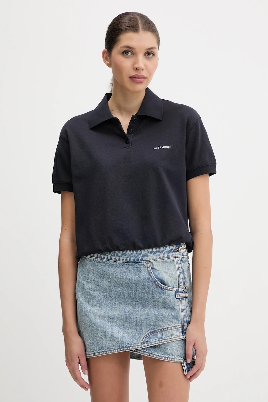 Miss Sixty tricou polo culoarea bleumarin, 6S2SJ04300