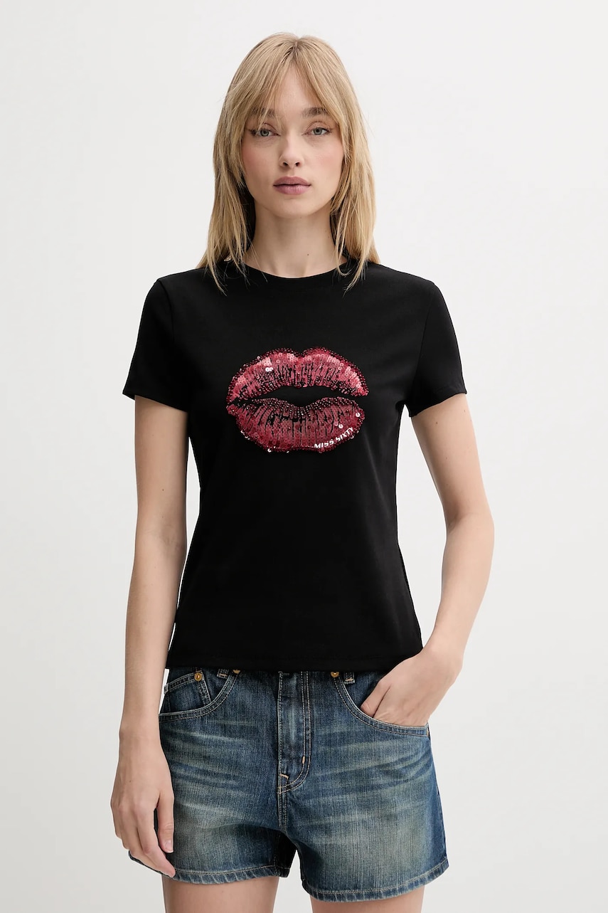 Miss Sixty tricou culoarea negru, 6S2SJ01200