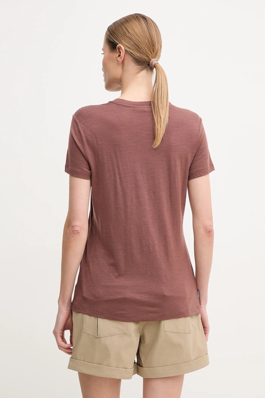 Αθλητικό μπλουζάκι Icebreaker Merino 150 Tech Lite III Van Camp χρώμα: καφέ, IB0A575V0B11 φωτογραφία