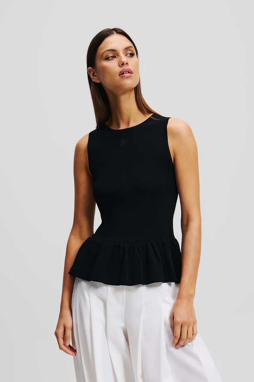 Karl Lagerfeld top culoarea negru, A2W18014