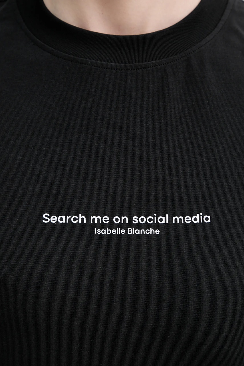 Μπλουζάκι ISABELLE BLANCHE χρώμα: μαύρο, IS25SS-T153-T013 φωτογραφία