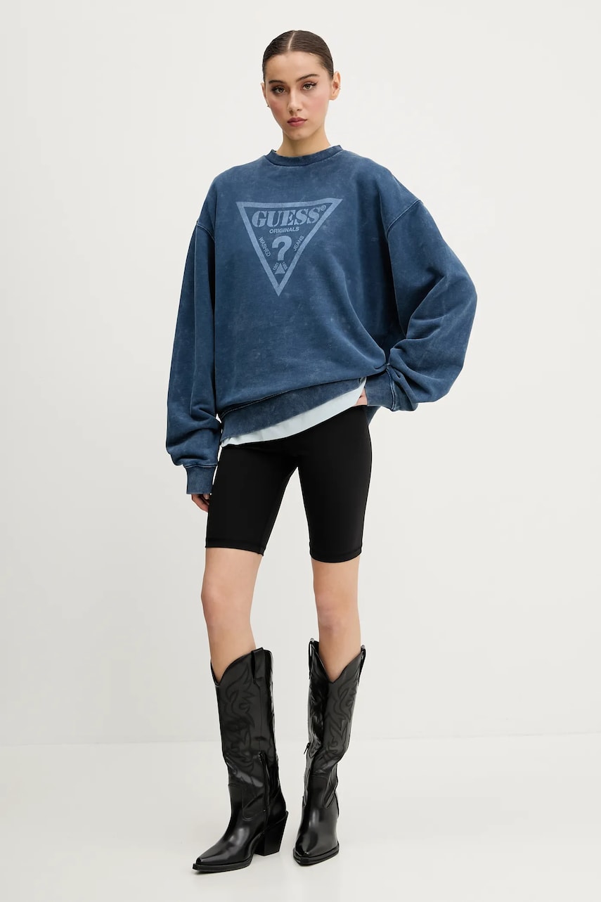 Хлопковая футболка Guess Jeans женская W5GI29 K8HM0 Хлопковая футболка Guess Jeans женская W5GI29 K8HM0