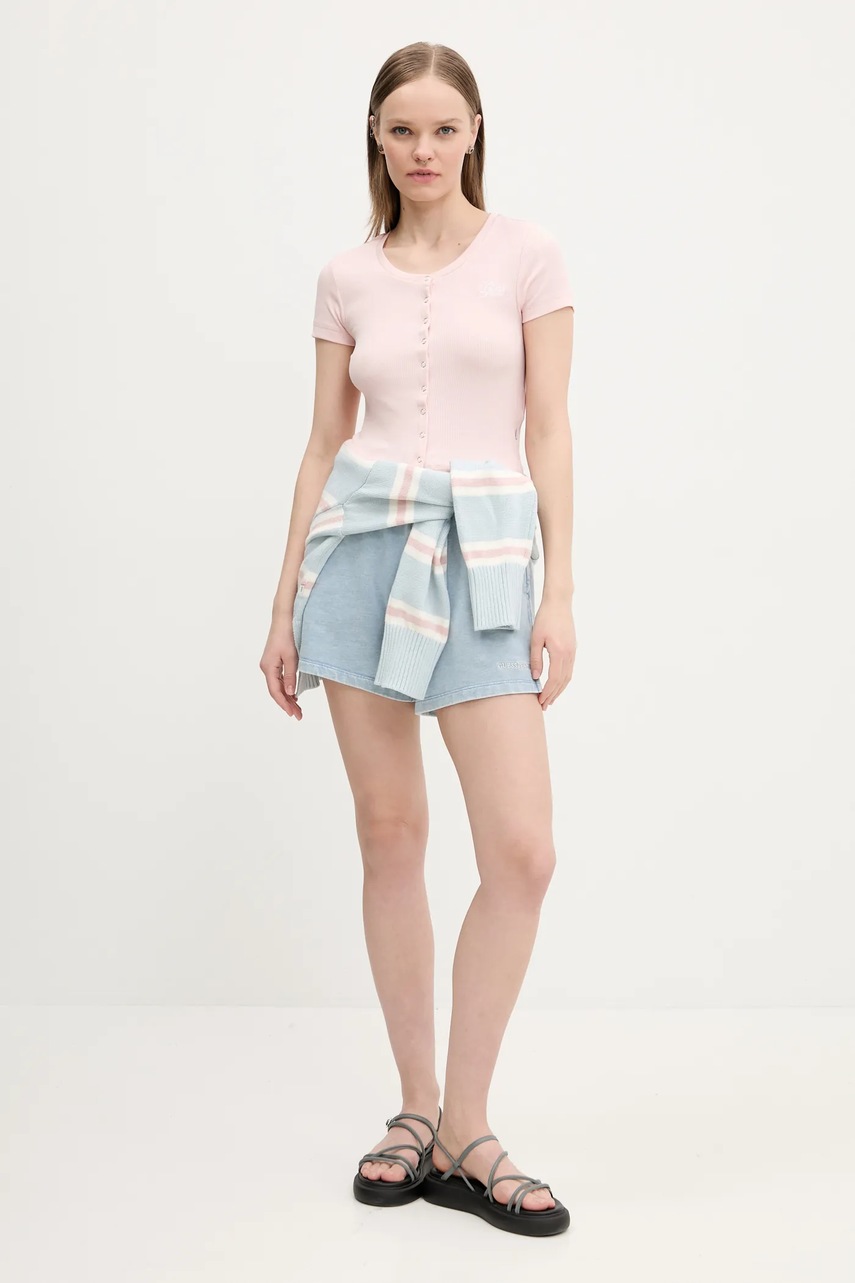 Футболка Guess Jeans женская цвет розовый W5GP27 KA0H1 Футболка Guess Jeans женская цвет розовый W5GP27 KA0H1