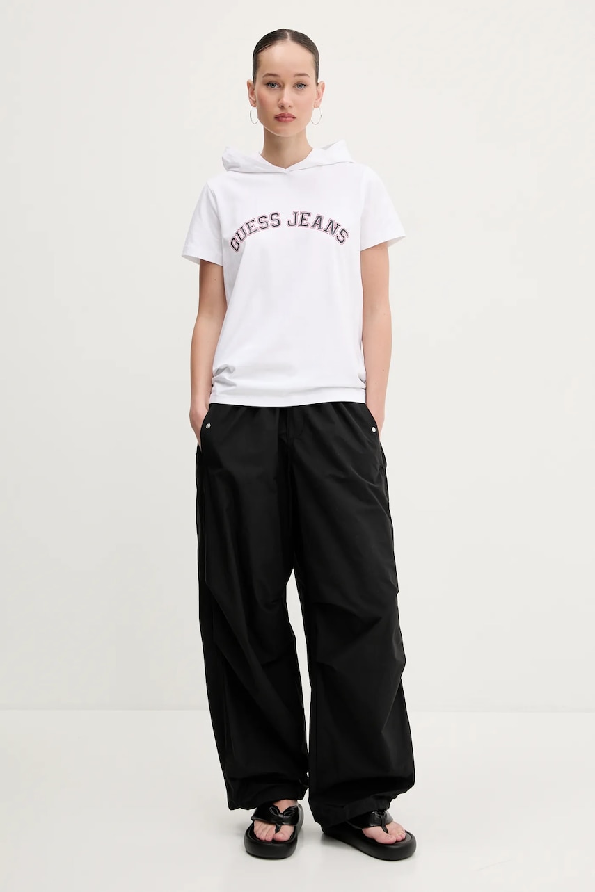 Футболка Guess Jeans женская цвет белый W5GP28 J1314 Футболка Guess Jeans женская цвет белый W5GP28 J1314