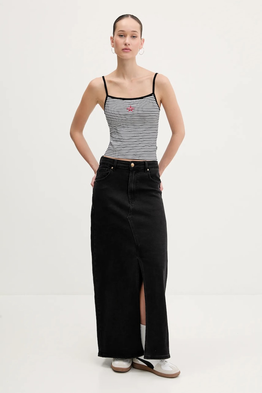Топ Guess Jeans цвет чёрный W5GP35 KCIE1 Топ Guess Jeans цвет чёрный W5GP35 KCIE1