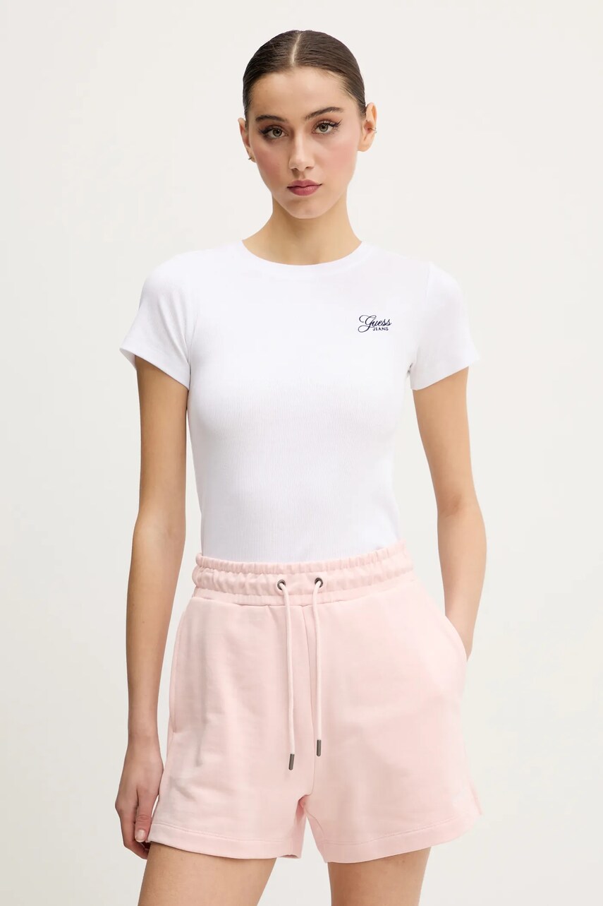 Levně Tričko Guess Jeans bílá barva, W5GP62 KA0H1