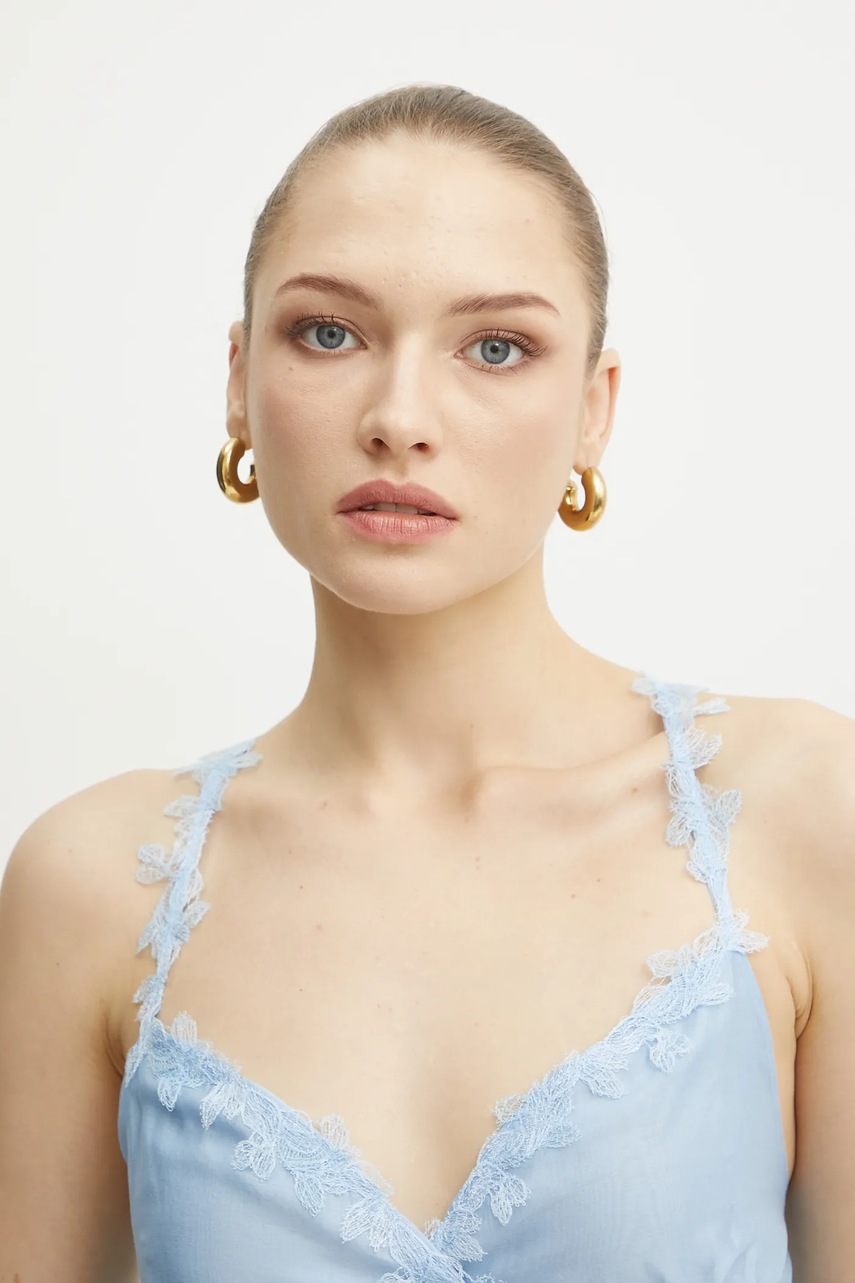 Μπλουζάκι Ermanno Firenze χρώμα: μπλε, 56TL025ES3 φωτογραφία