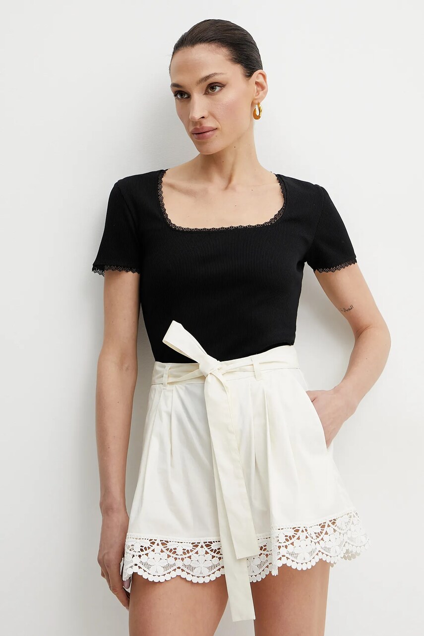 Morgan tricou DLUBI femei, culoarea negru, DLUBI