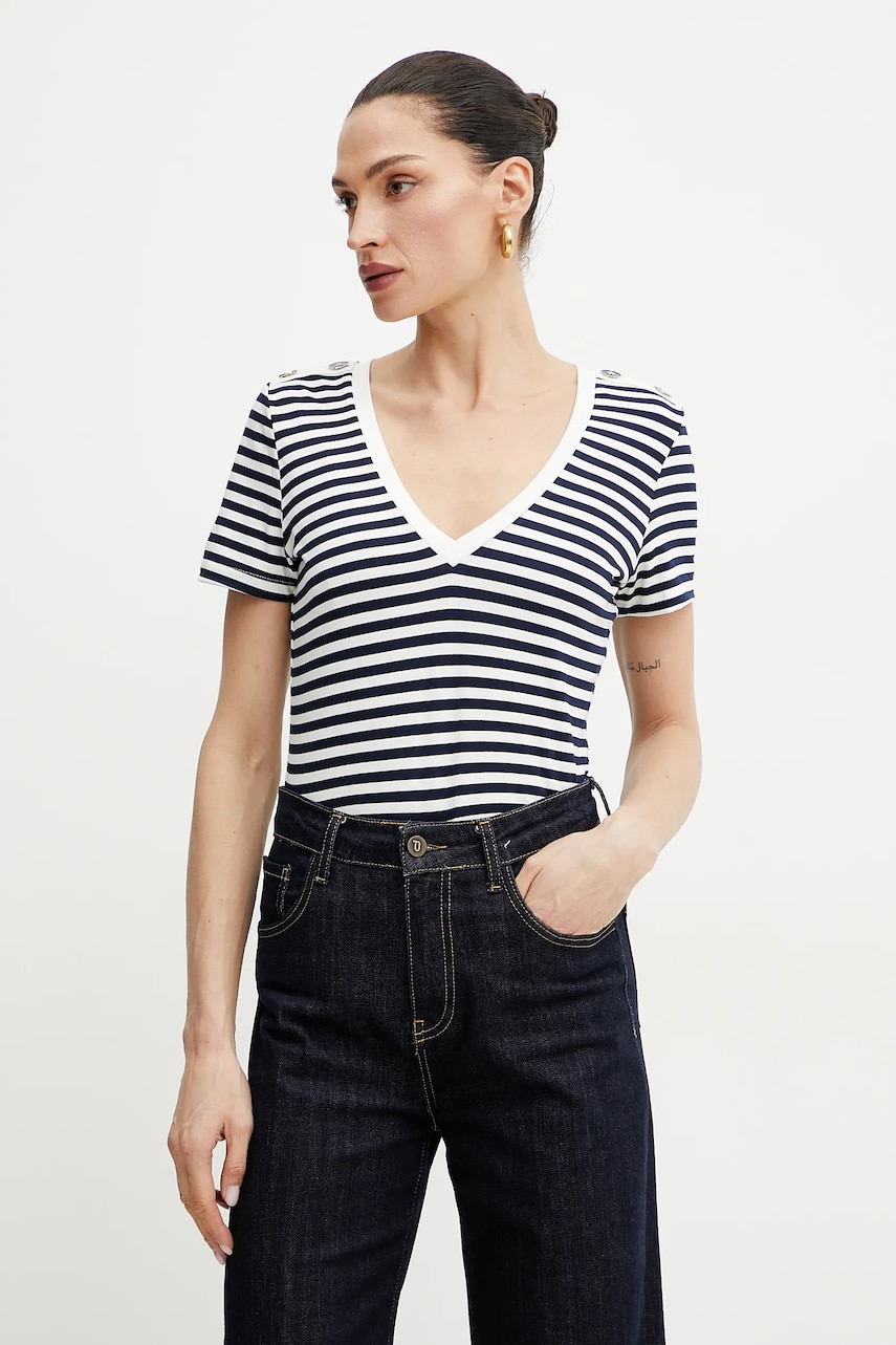 Morgan tricou DINA femei, culoarea albastru marin, DINA Morgan tricou DINA femei, culoarea albastru marin, DINA