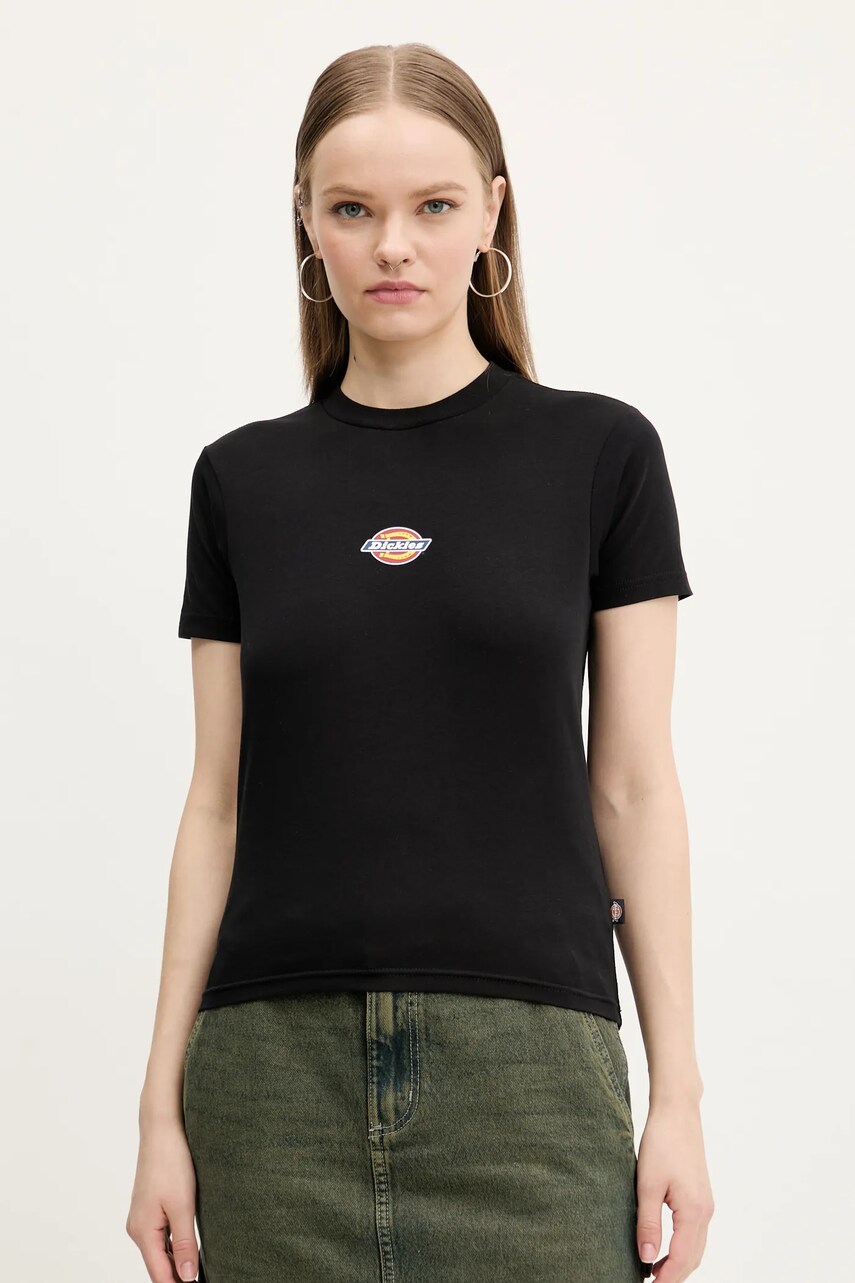 Dickies tricou femei, culoarea negru, DK0A4ZAOBLK1