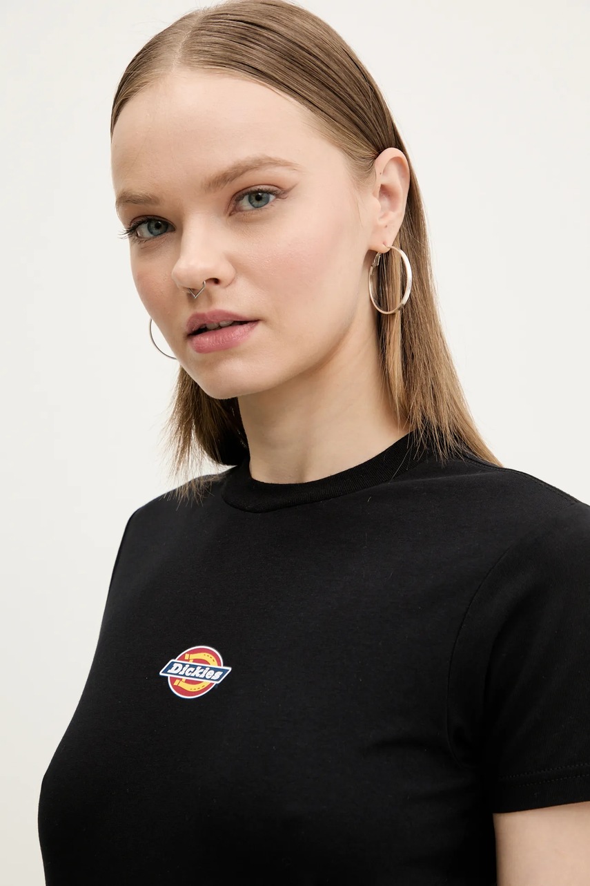 Μπλουζάκι Dickies χρώμα: μαύρο, DK0A4ZAOBLK1 φωτογραφία