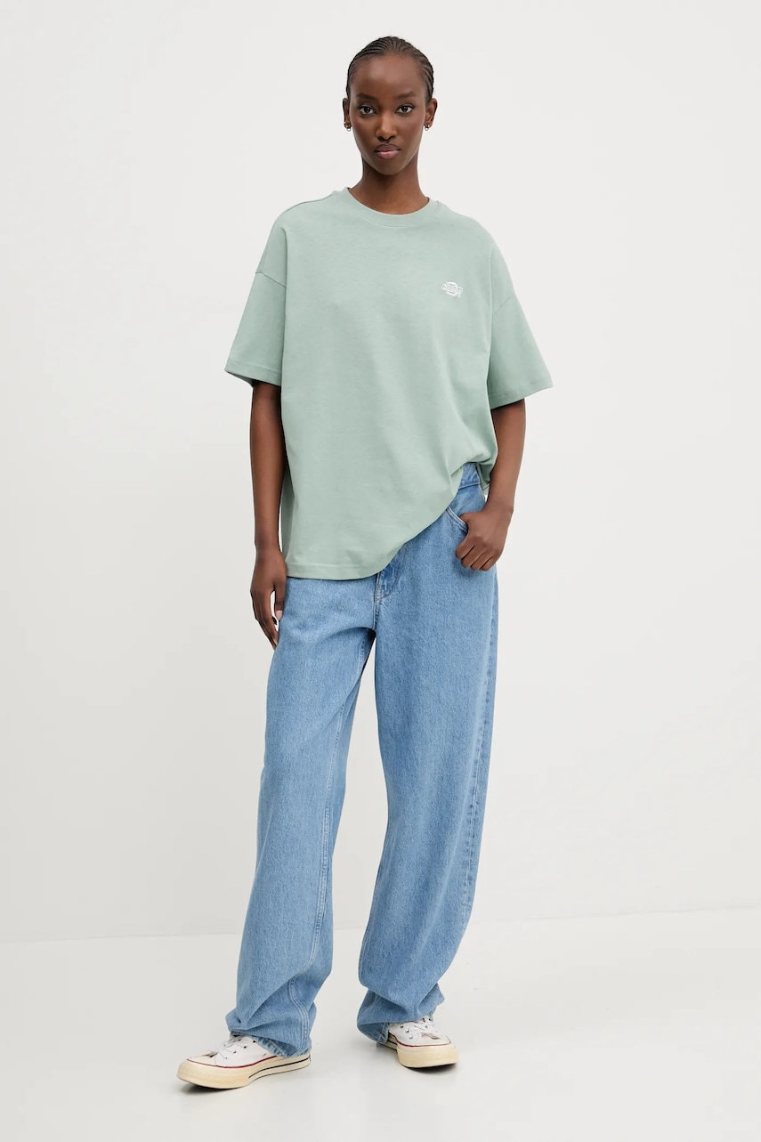 Хлопковая футболка Dickies женская цвет зелёный DK0A4Y1BK361 Хлопковая футболка Dickies женская цвет зелёный DK0A4Y1BK361