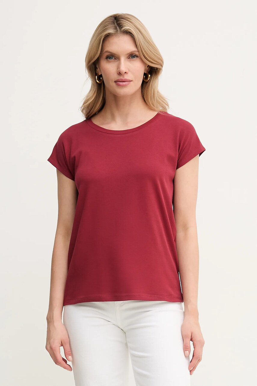 MAX&Co. tricou din bumbac femei, culoarea bordo, 2516941054200