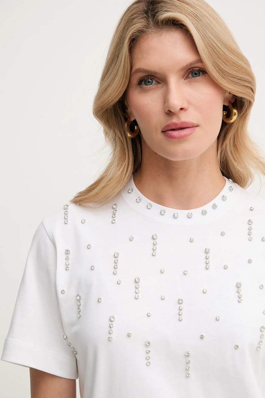 Βαμβακερό μπλουζάκι MAX&Co. γυναικείο, χρώμα: άσπρο, 2516971014200 φωτογραφία