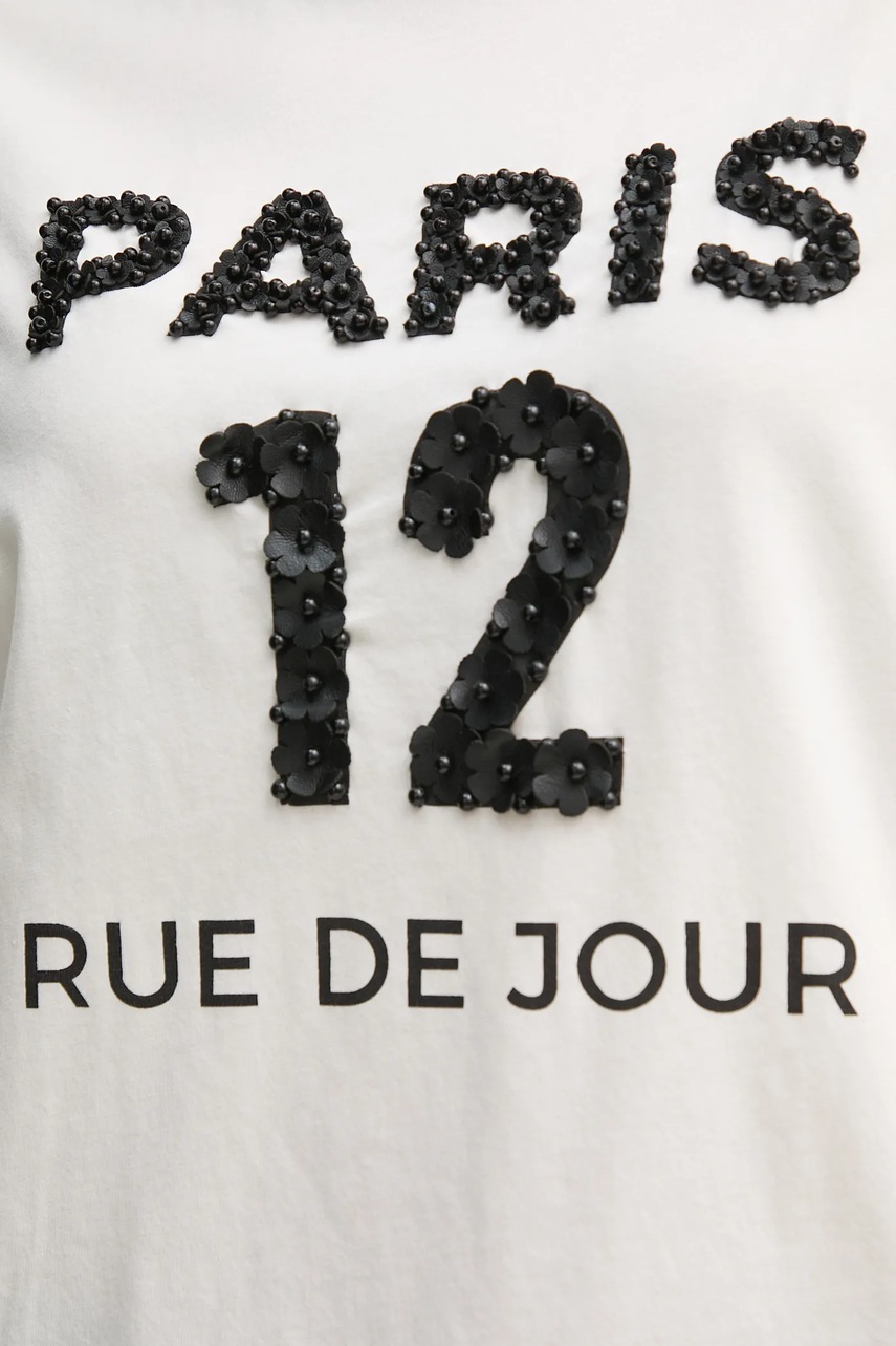 Βαμβακερό μπλουζάκι Marc Aurel γυναικείο, χρώμα: άσπρο, 7647-7000-73824 φωτογραφία