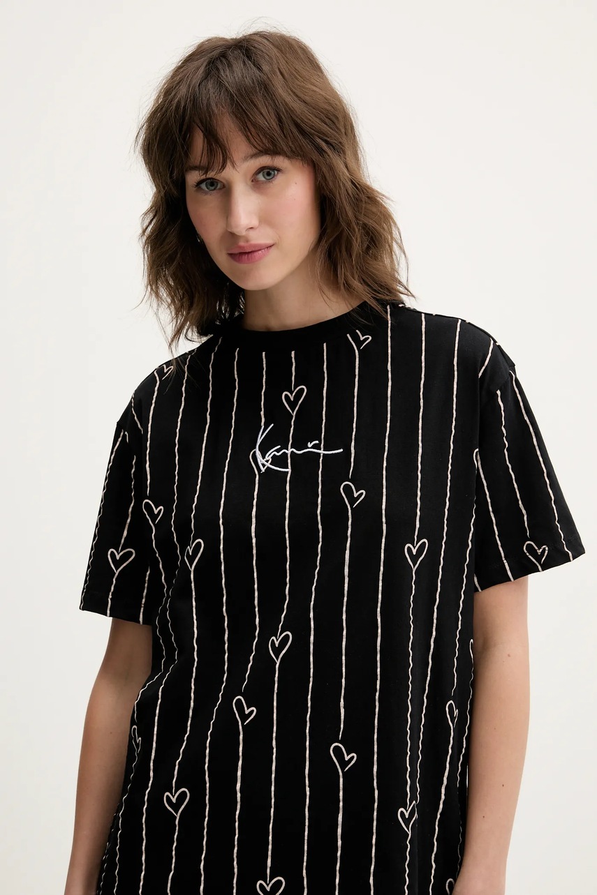 Βαμβακερό μπλουζάκι Karl Kani χρώμα: μαύρο, 61300126 φωτογραφία