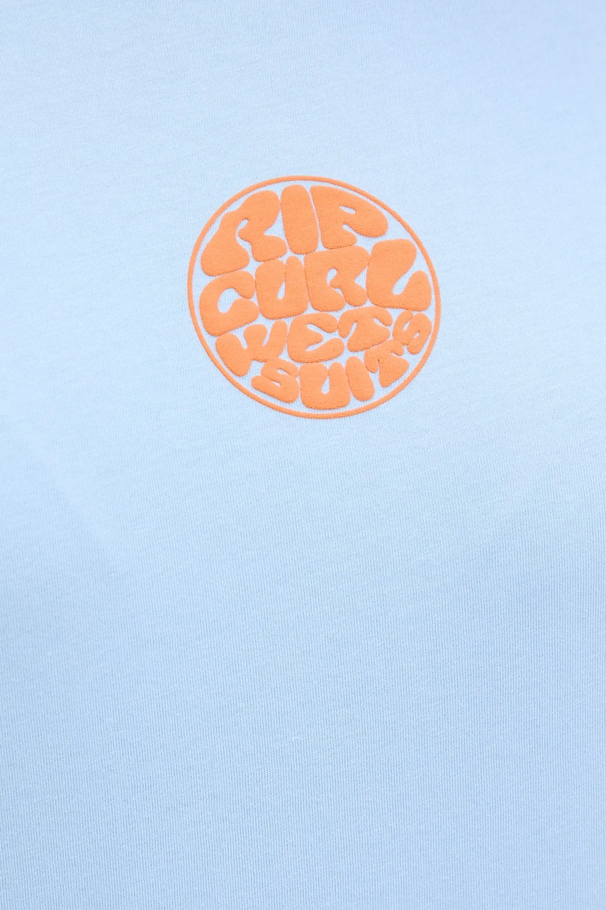 Βαμβακερό μπλουζάκι Rip Curl γυναικείο, χρώμα: μπλε, 0EGWTE φωτογραφία