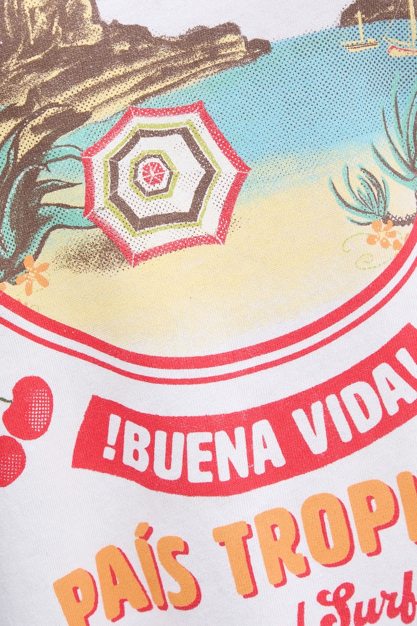 Βαμβακερό μπλουζάκι Rip Curl COVE HERITAGE γυναικείο, χρώμα: άσπρο, 0FLWTE φωτογραφία