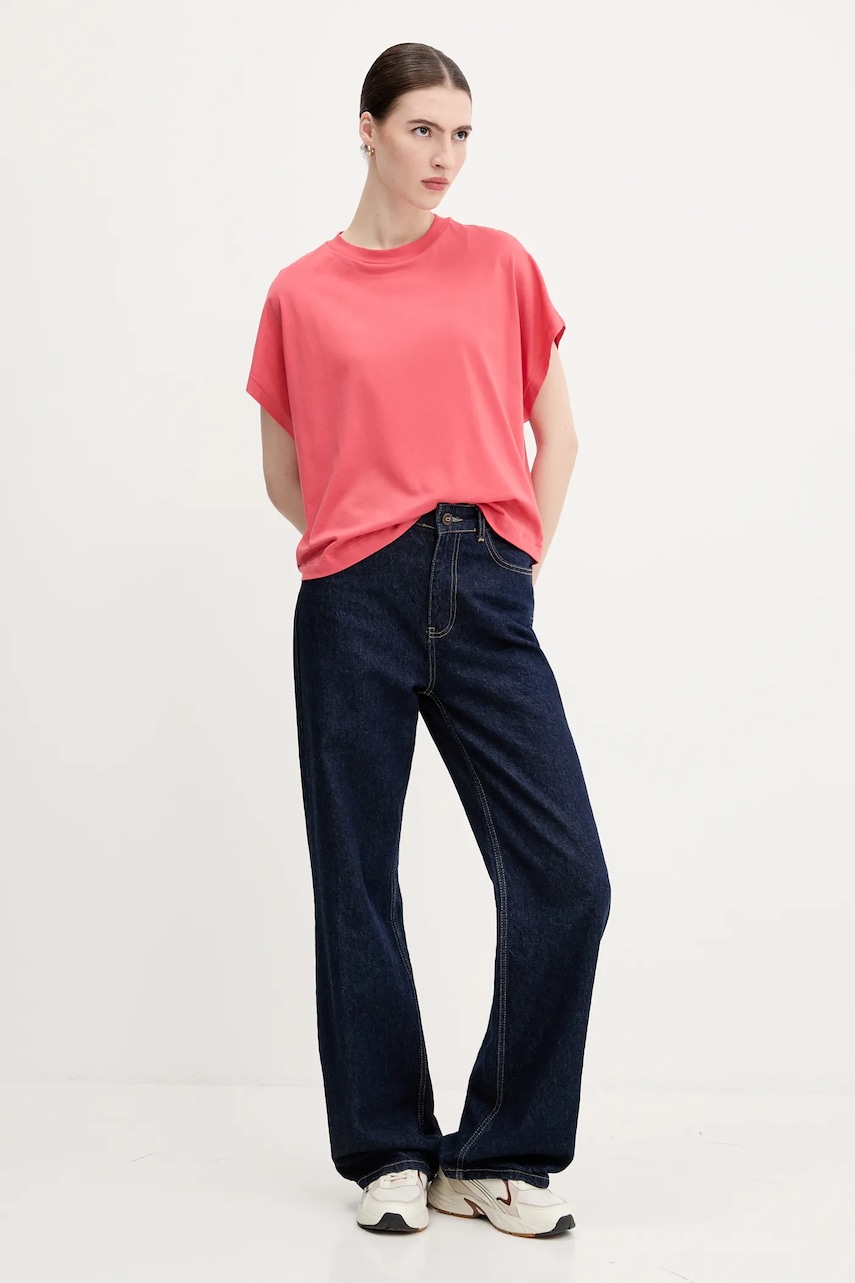 Хлопковая футболка United Colors of Benetton цвет розовый 3096D1071 Хлопковая футболка United Colors of Benetton цвет розовый 3096D1071