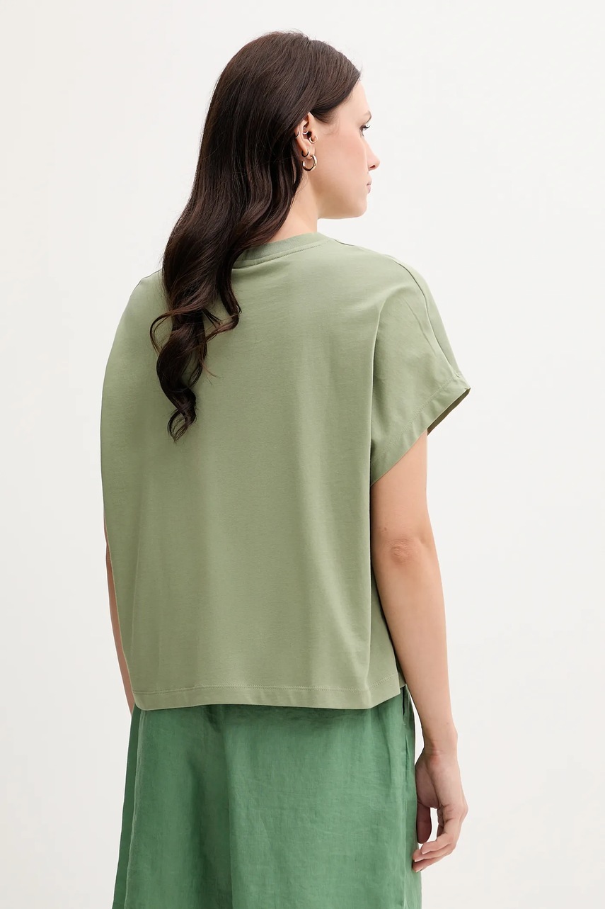 Βαμβακερό μπλουζάκι United Colors of Benetton χρώμα: πράσινο, 3096D1071 φωτογραφία