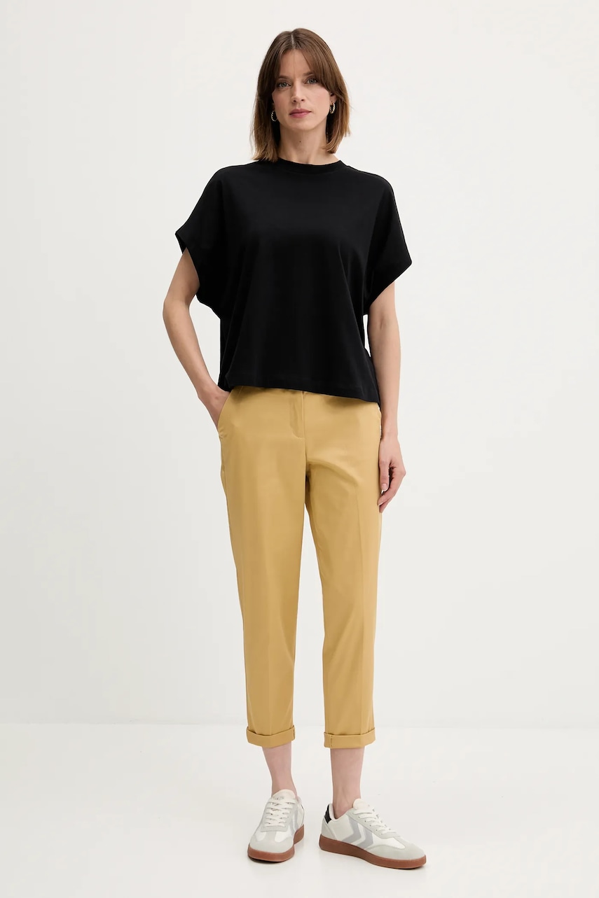 Хлопковая футболка United Colors of Benetton цвет чёрный 3096D1071 Хлопковая футболка United Colors of Benetton цвет чёрный 3096D1071