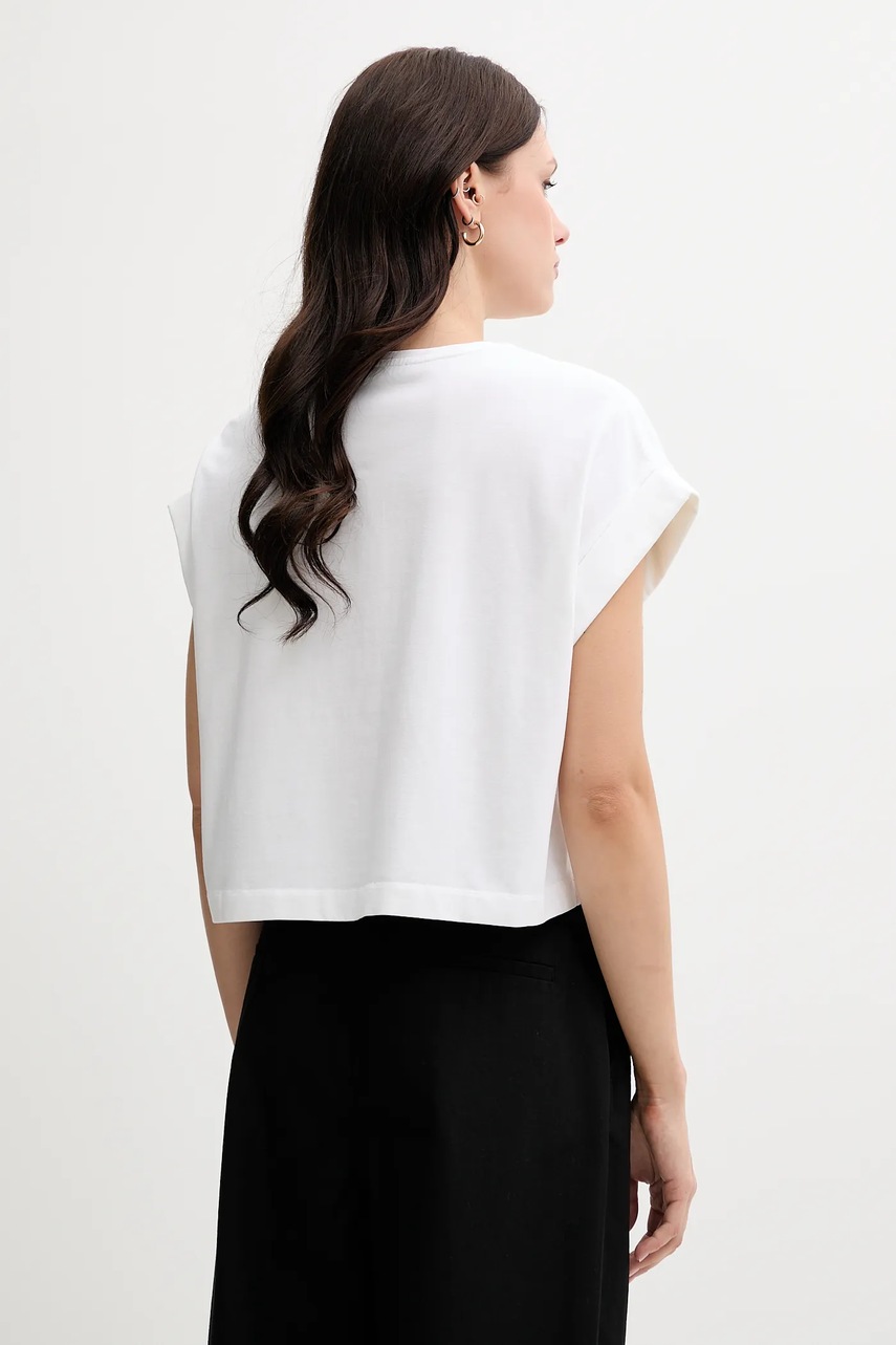 Μπλουζάκι United Colors of Benetton χρώμα: μπεζ, 3IFVD10AF φωτογραφία