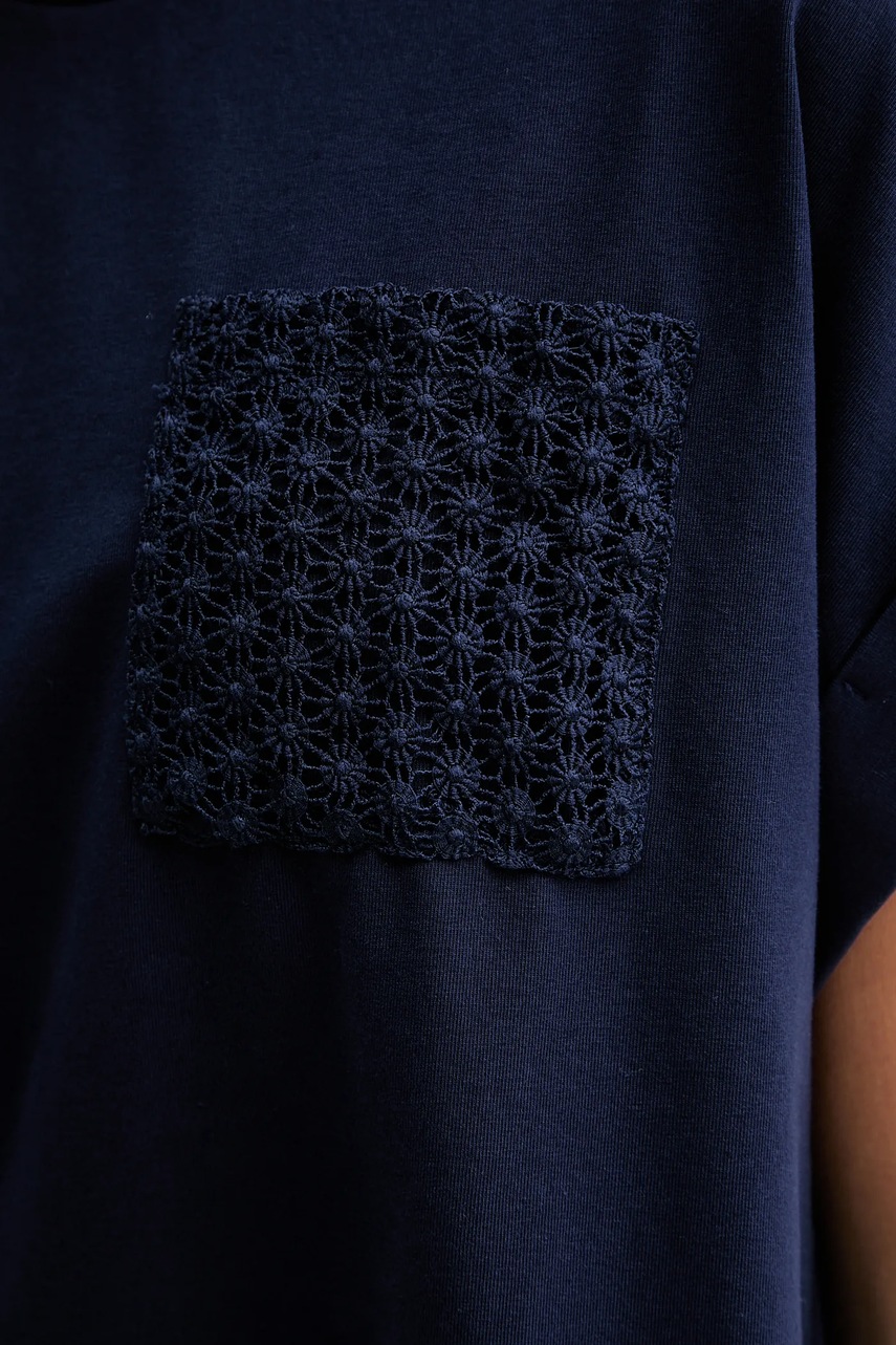 Μπλουζάκι United Colors of Benetton χρώμα: ναυτικό μπλε, 3IFVD10AF φωτογραφία