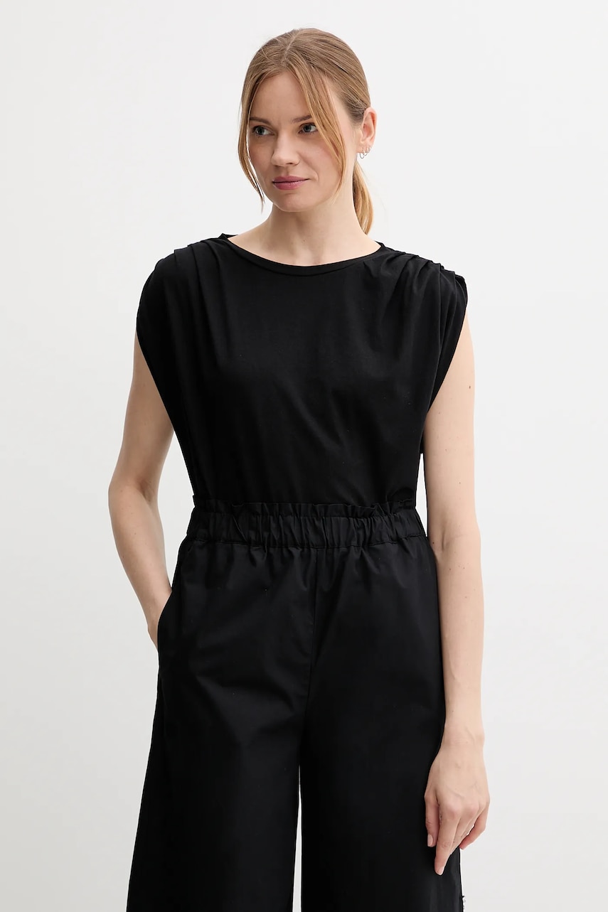 United Colors of Benetton tricou din bumbac culoarea negru, 3096D10AB