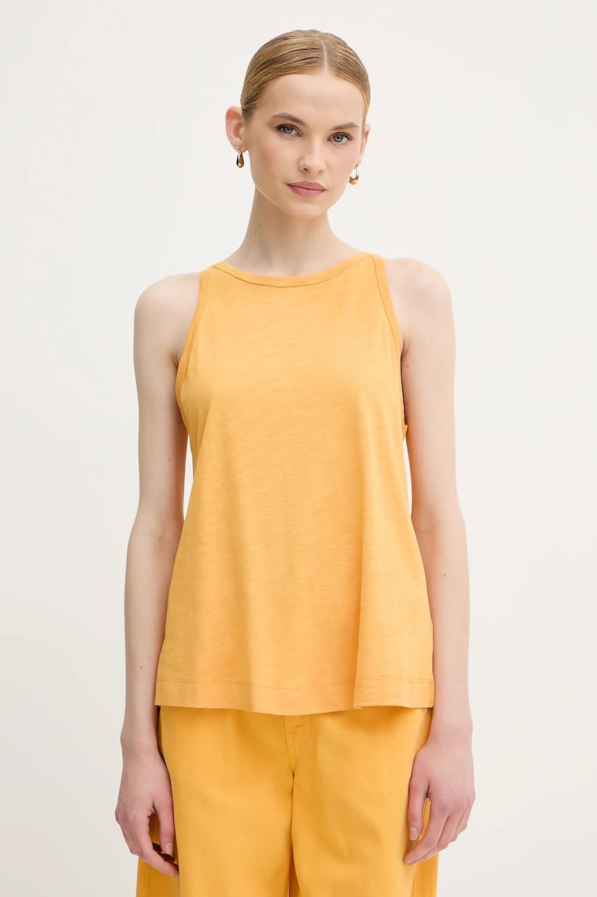 United Colors of Benetton top culoarea galben, 3KMTDH013