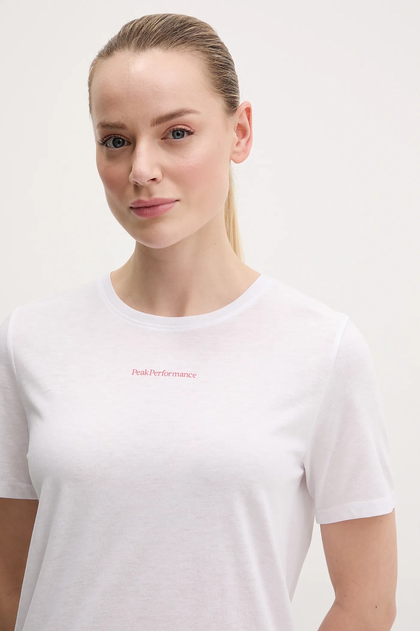 Μπλουζάκι Peak Performance χρώμα: άσπρο, G79742 φωτογραφία