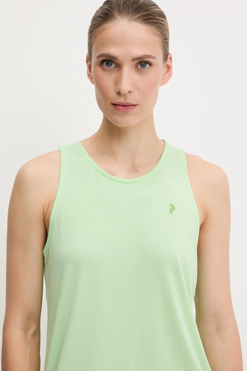 Αθλητικό top Peak Performance χρώμα: πράσινο, G79365 φωτογραφία