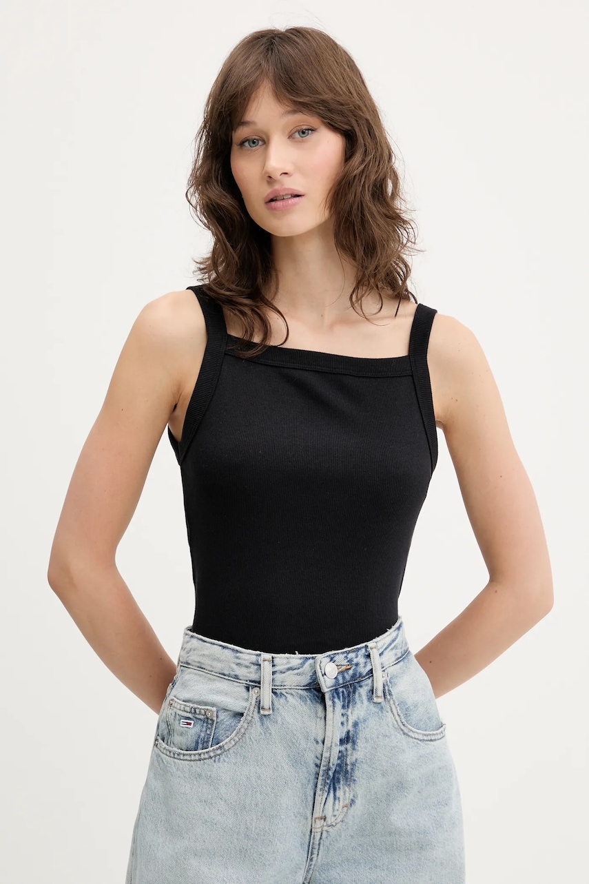 Levně Top Abercrombie & Fitch černá barva, KI139-5108