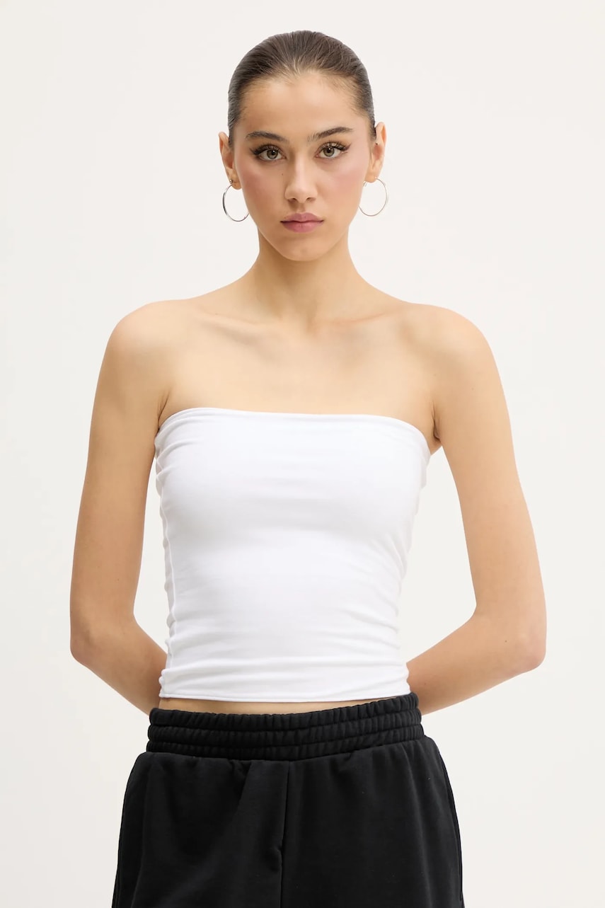 Hollister Co. top reversibil culoarea alb, cu spate descoperit, KI339-5094