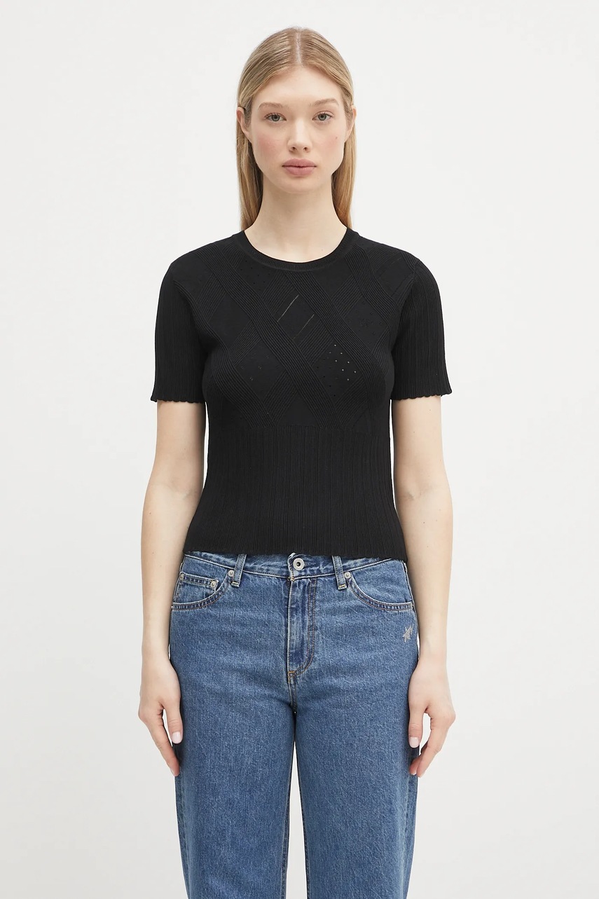Kenzo pulover culoarea negru, light, FF52PU4983CW.99J