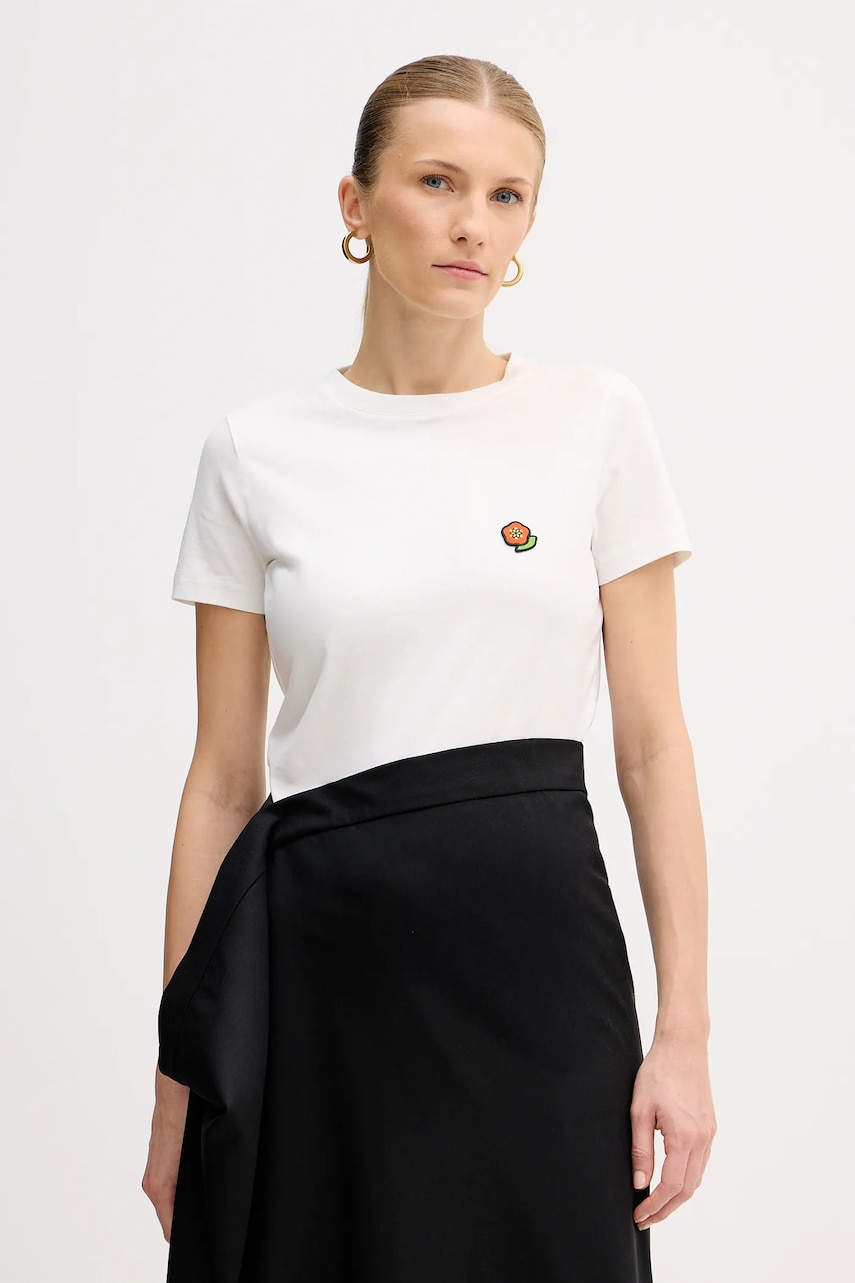 Kenzo tricou din bumbac Pop femei, culoarea alb, FF52TS1674SO.02