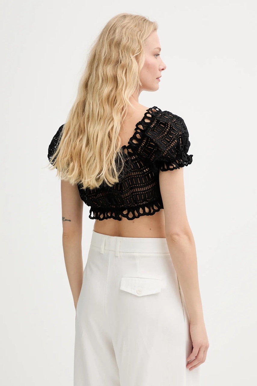 Μπλουζάκι Ermanno Firenze χρώμα: μαύρο, D464L607RXT φωτογραφία