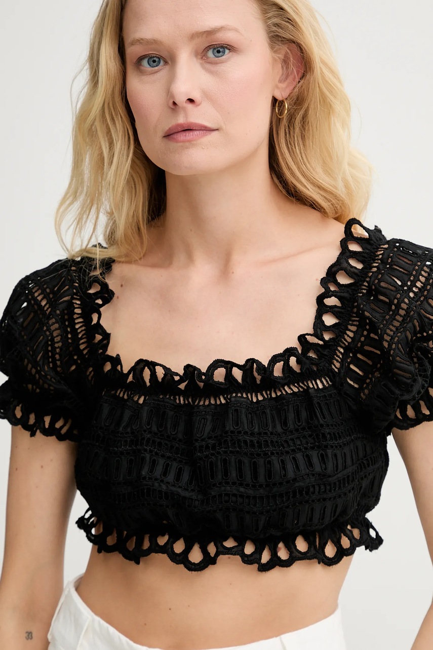 Μπλουζάκι Ermanno Firenze χρώμα: μαύρο, D464L607RXT φωτογραφία