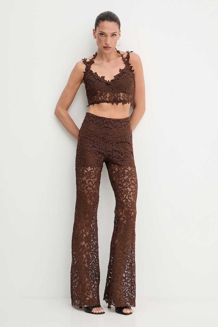 Топ Ermanno Scervino цвет коричневый однотонная D464L601HGJ Топ Ermanno Scervino цвет коричневый однотонная D464L601HGJ