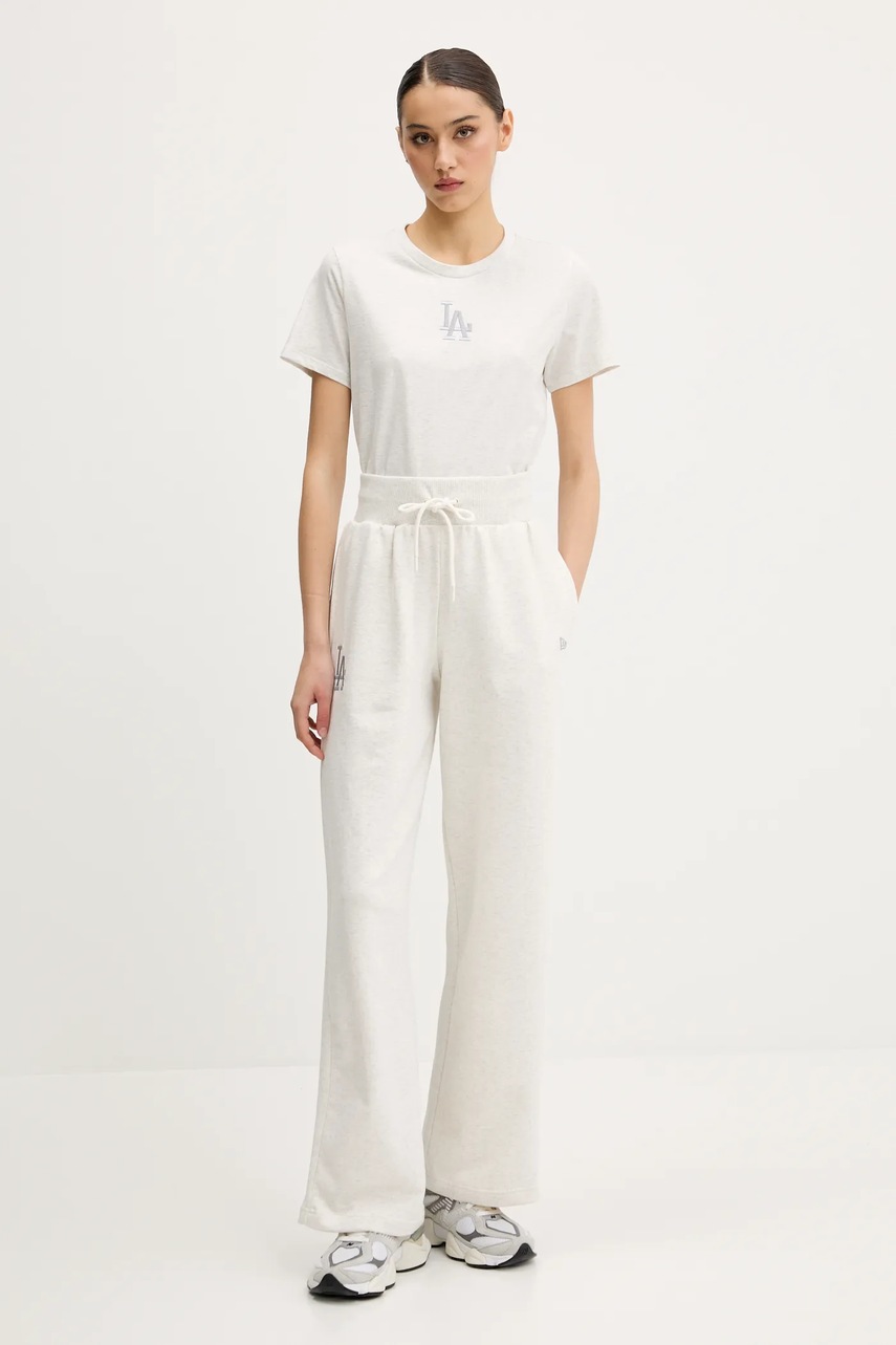 Хлопковая футболка New Era цвет серый 60596478