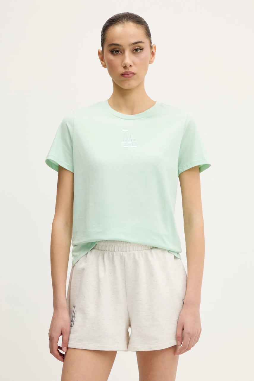 New Era tricou din bumbac culoarea verde, 60596484